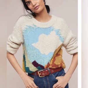 Sleeping in snow,  Anthropologie Sweater